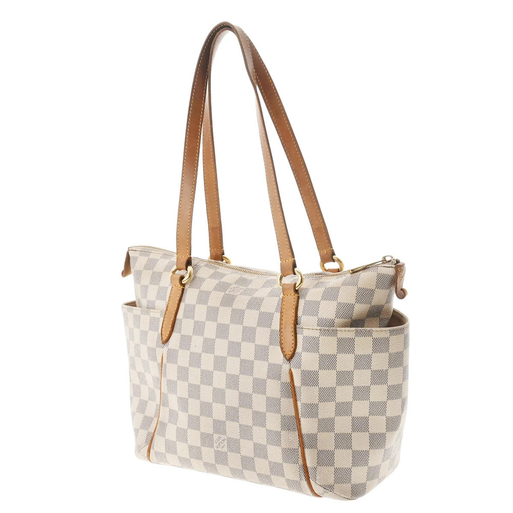 Louis Vuitton Damier White Tote Azur White Bag Totally Canvas White